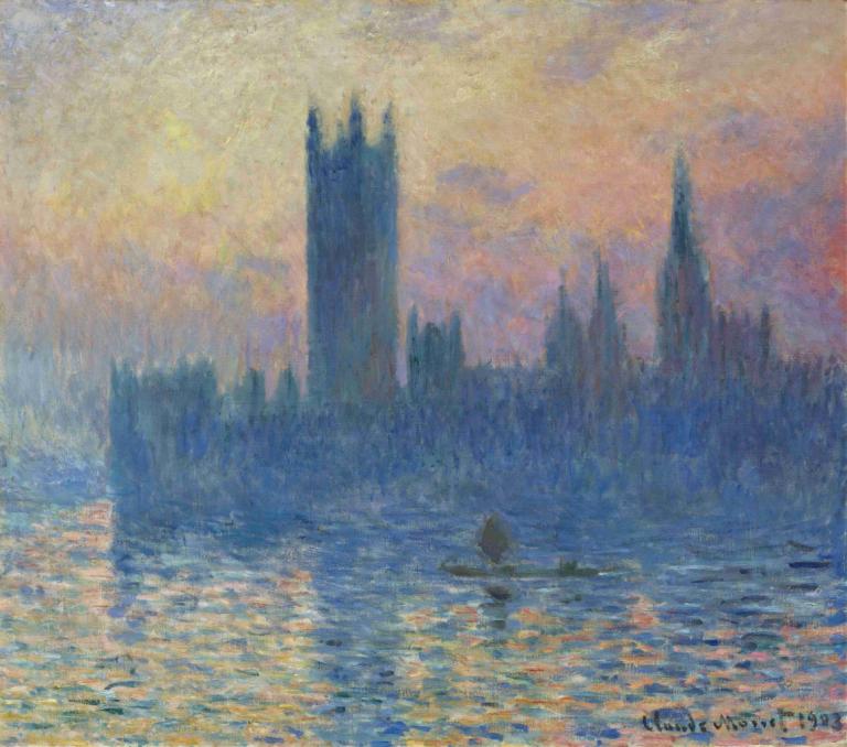 The Houses of Parliament,Sunset,Parlamento Binası, Gün Batımı,Claude Monet,Yağlı boya,Yağlı boya, manzara