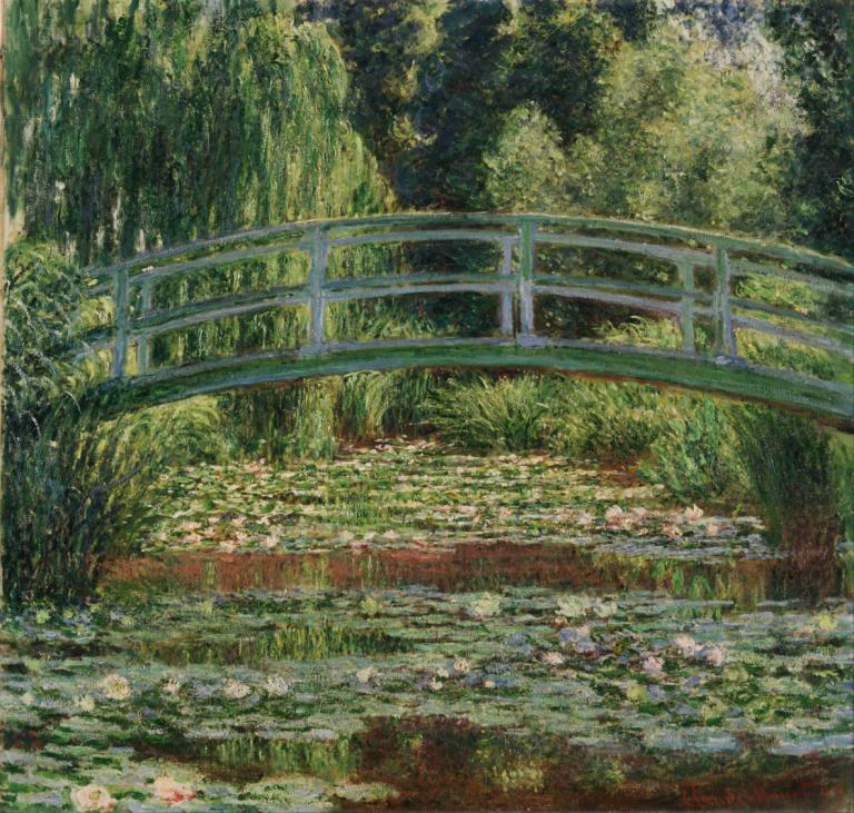 The Japanese Footbridge and the Water Lily Pool, Giverny,Japon Yaya Köprüsü ve Nilüfer Havuzu, Giverny