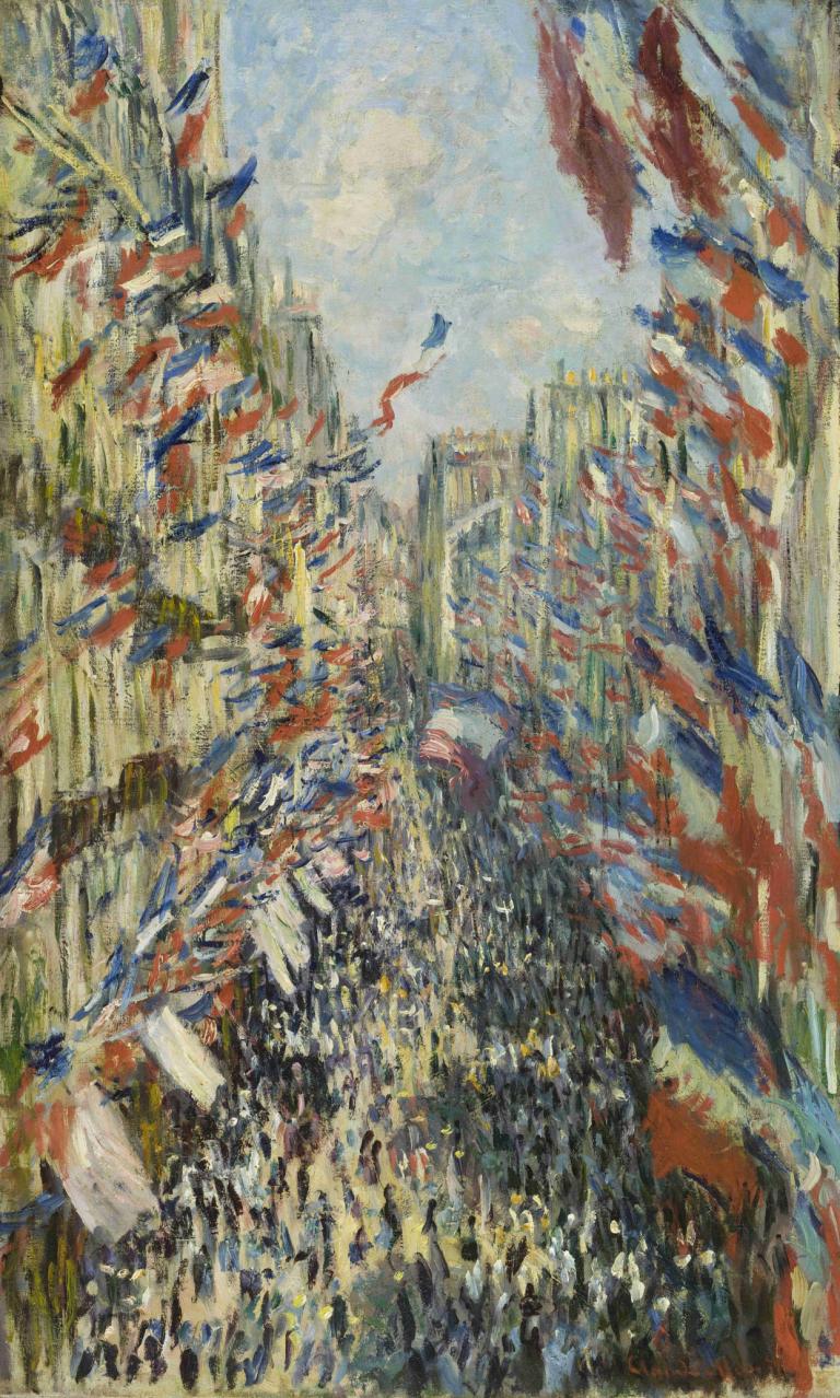 The Rue Montorgueil in Paris. Celebration of June 30, 1878,파리의 몽토르그일 거리. 1878년 6월 30일의 축하 행사,Claude Monet