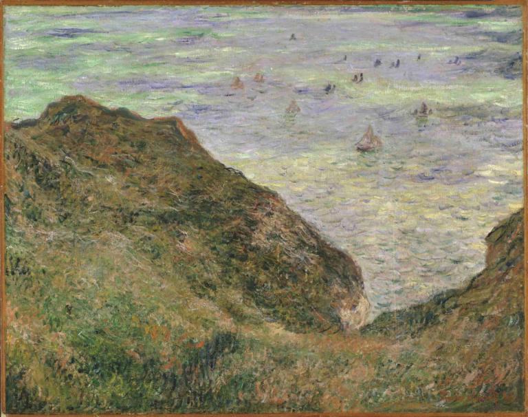 View over the Sea,Utsikt över havet,Claude Monet,Oljemålning,Oljemålning, landskap, inga människor, utomhus