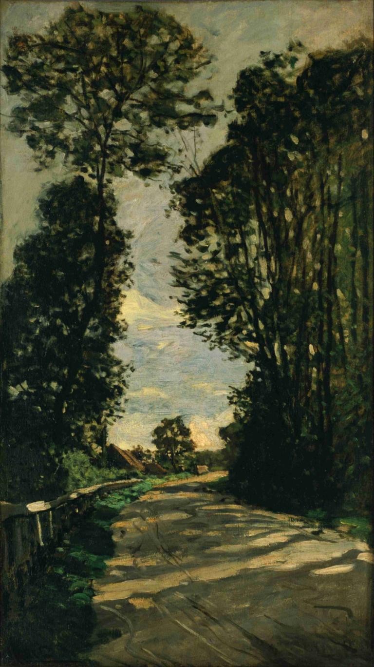 Walk (Road of the Farm Saint-Siméon),Claude Monet,Oil Painting,Oil Painting, tree, no humans, outdoors