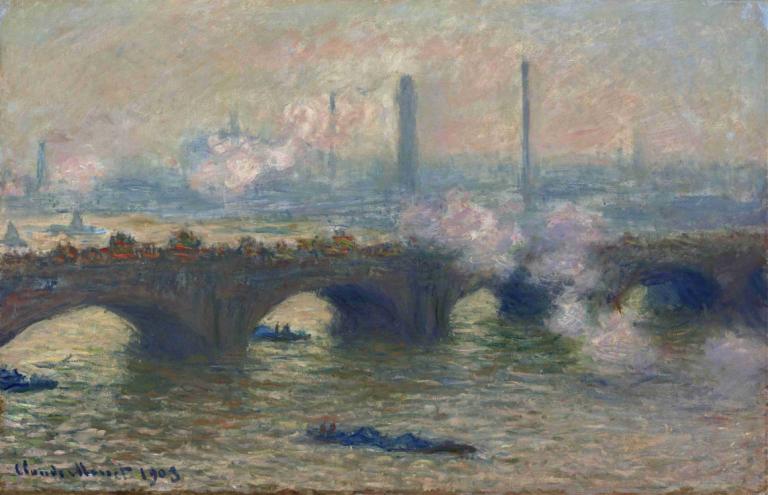 Waterloo Bridge,Gray Day,Мост Ватерлоо, Серый день,Claude Monet,Клод Моне,Картина Маслом,Картина Маслом