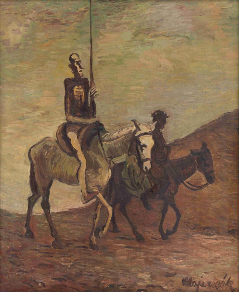 Don Quichotte and Sancho Panza,Don Quijote og Sancho Panza,Cyprián Majerník,Cyprian Majerník,Oljemaleri