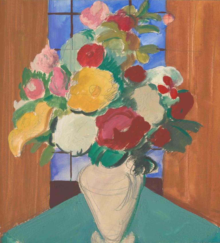 Study for the Painting Spanish Motif (Flowery Still Life on the Back)