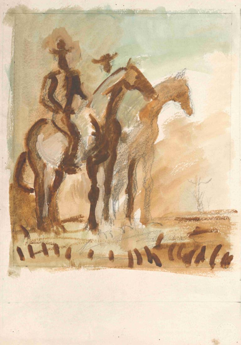 Study of the Watch,Étude de la montre,Cyprián Majerník,Pastels,Pastels, arbre, pas d'humains, en plein air