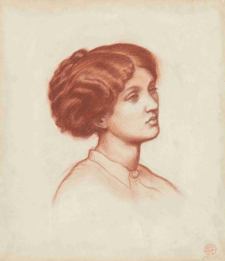 A study of Mrs Frederick Leyland, bust-length, for 'Monna Rosa',Этюд миссис Фредерик Лейланд в рост