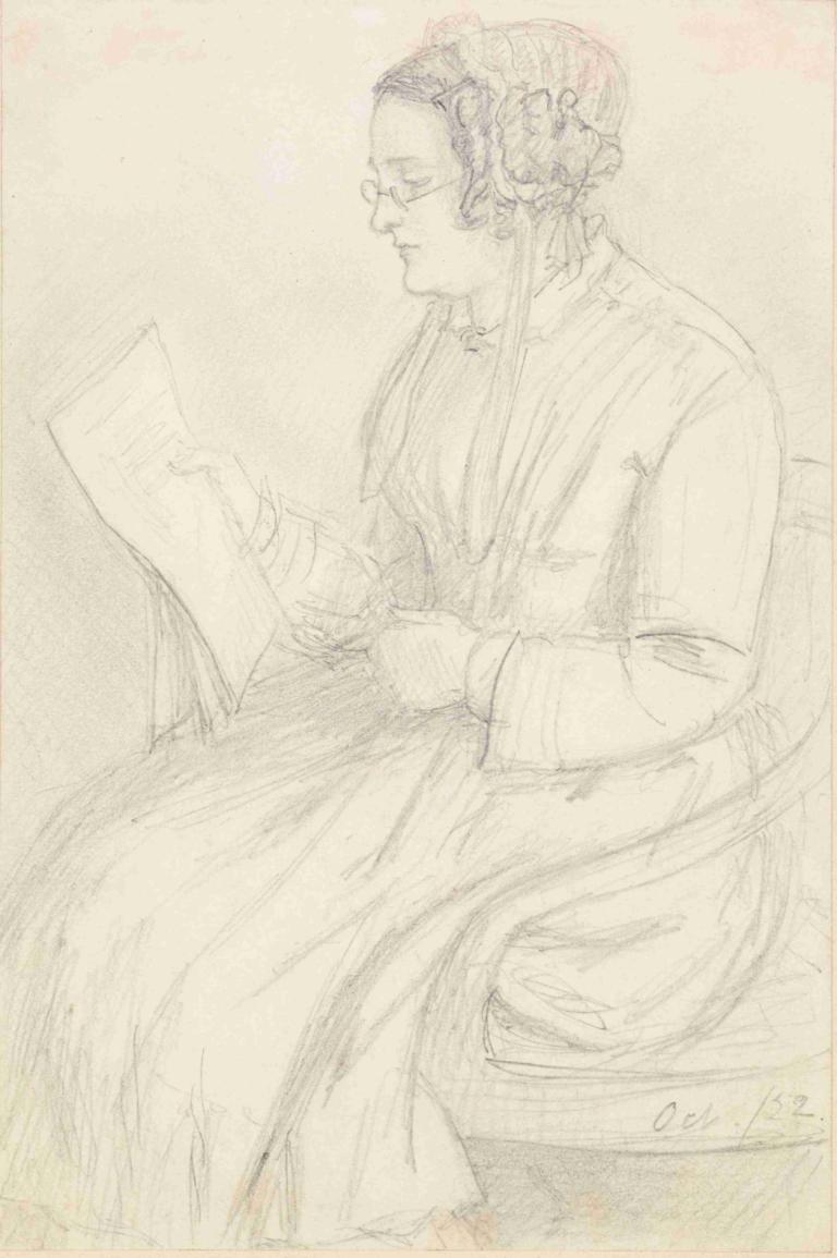 Portrait of Frances Rossetti, the Artist's Mother,Портрет Фрэнсис Россетти, матери художника