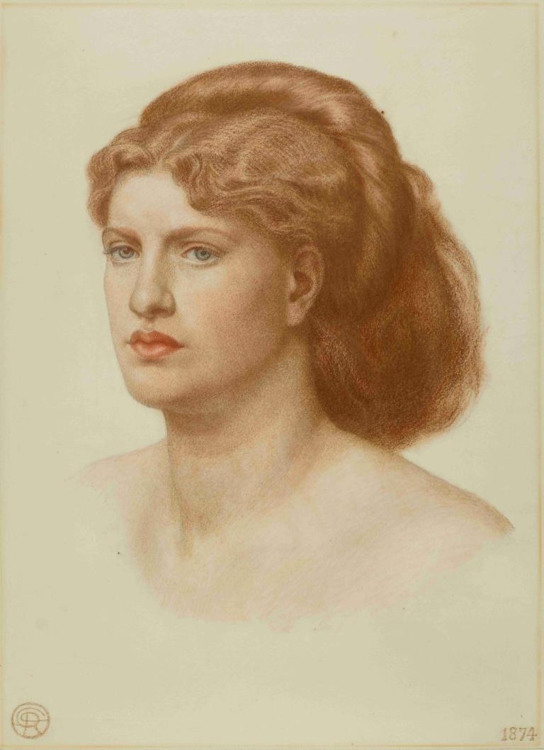 Portrait of fanny cornforth, head and shoulders,Portrait de fanny cornforth, tête et épaules