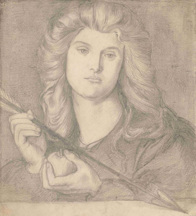 Study for Venus Verticordia,Μελέτη για την Venus Verticordia,Dante Gabriel Rossetti,Σκίτσο,Σκίτσο, μονοφωνία