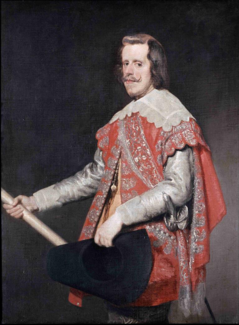 Philip IV, King of Spain,Diego Velázquez,Oil Painting,Oil Painting, solo, male focus, 1boy, holding