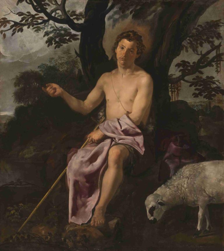 Saint John the Baptist in the Wilderness,Diego Velázquez,Oil Painting,Oil Painting, fine art parody