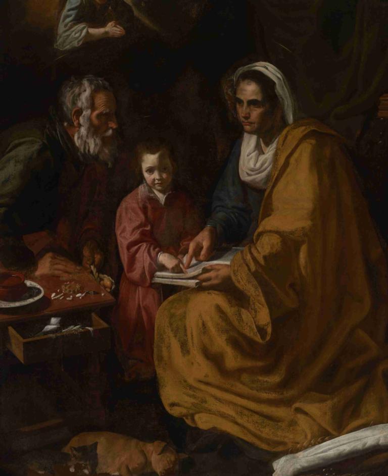 The Education of the Virgin,De opvoeding van de maagd,Diego Velázquez,Olieverf,Olieverf