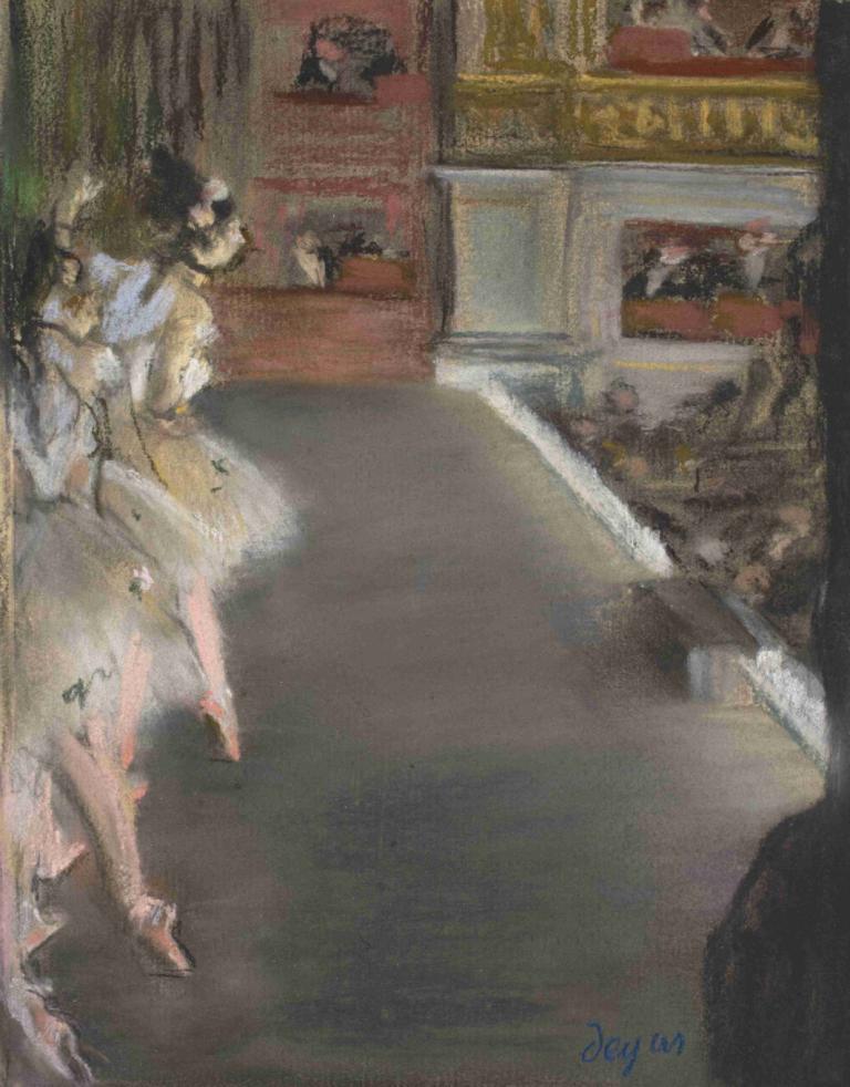 Dancers At The Old Opera House,Ballerini al vecchio teatro dell'opera,Edgar Degas,Pittura ad olio