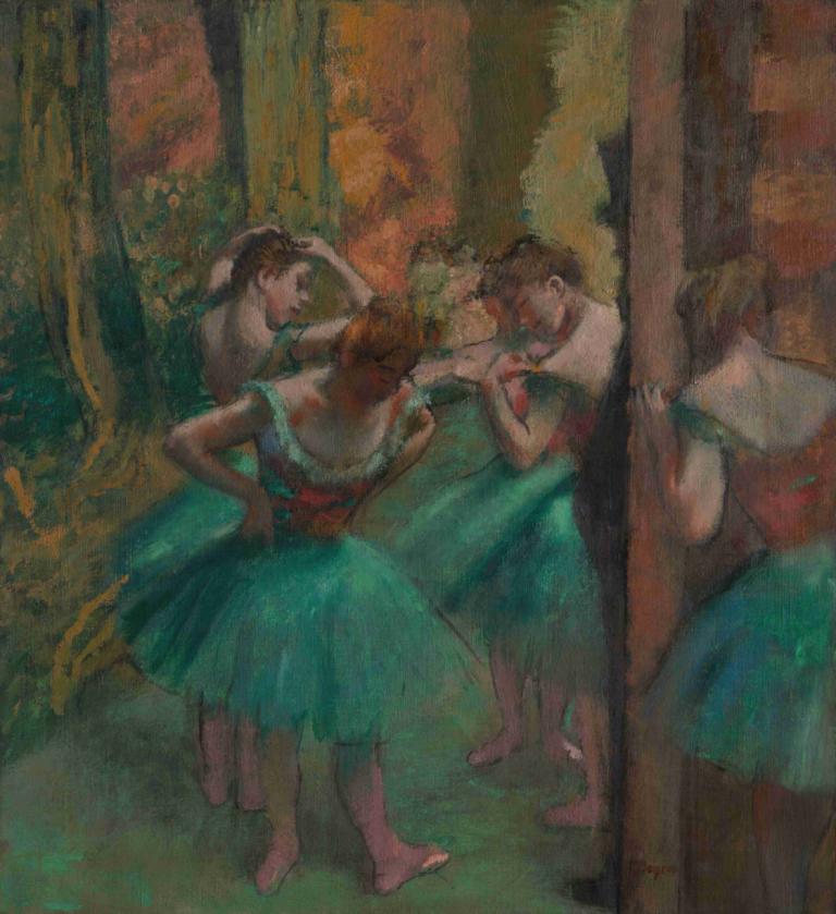 Dancers, Pink and Green,Ballerine, rosa e verde,Edgar Degas,Pittura ad olio,Pittura ad olio, più ragazze