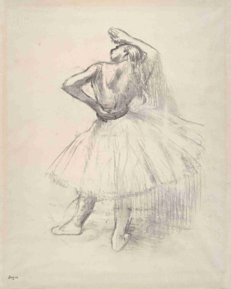 Danseuse debout, le bras droit levé (Standing dancer, right arm raised),Danseuse debout