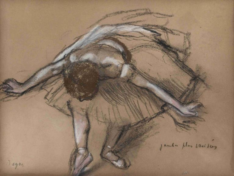 Danseuse,Ballerina,Edgar Degas,Schizzo,Schizzo, 1 ragazza, assolo, monocromo, schizzo, scarpette da ballo