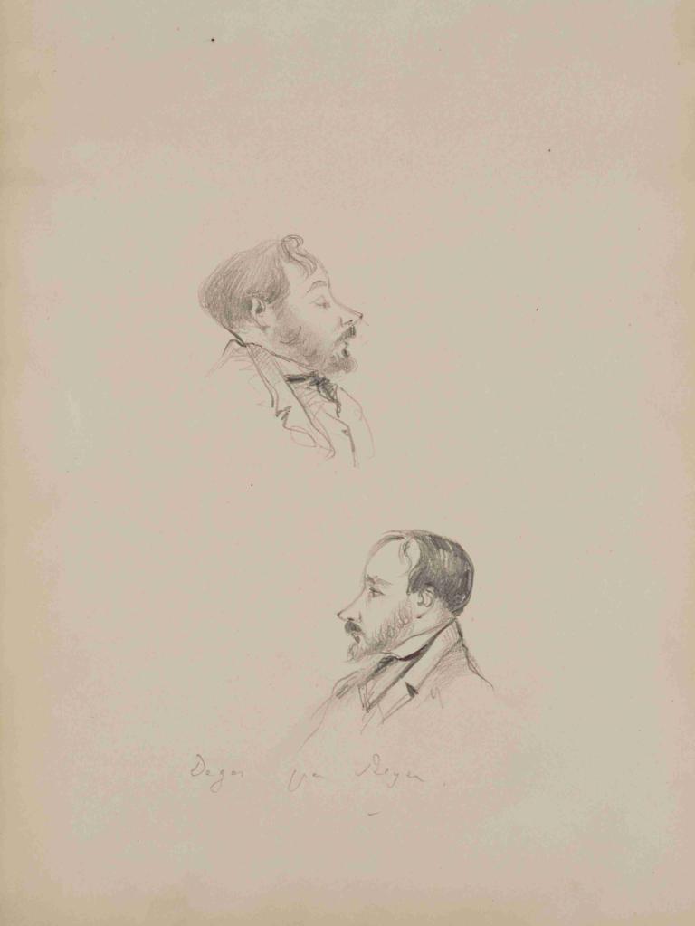 Degas and Other Sketches,Degas e altri schizzi,Edgar Degas,Schizzo,Schizzo, monocromo, più ragazzi, 1 ragazzo