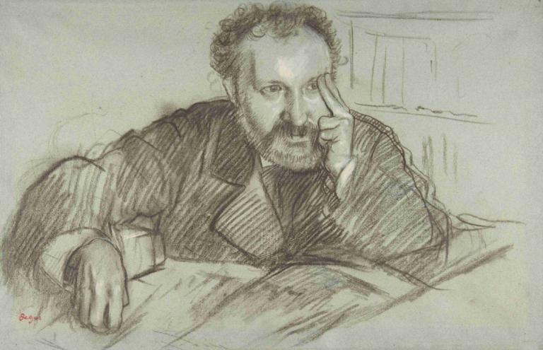 Edmond Duranty (1833–1880),Edmond Duranty (1833-1880),Edgar Degas,Schizzo,Schizzo, 1 ragazzo, assolo