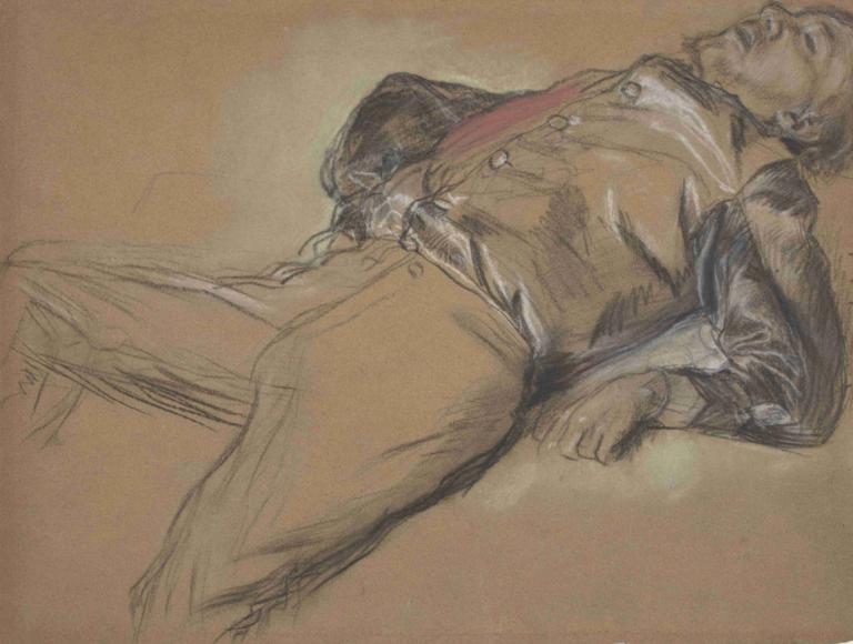 Fallen Jockey (study for 'Scene from the Steeplechase - The Fallen Jockey'),《摔倒的騎師》(《障礙賽中的場景--摔倒的騎師》的研究)