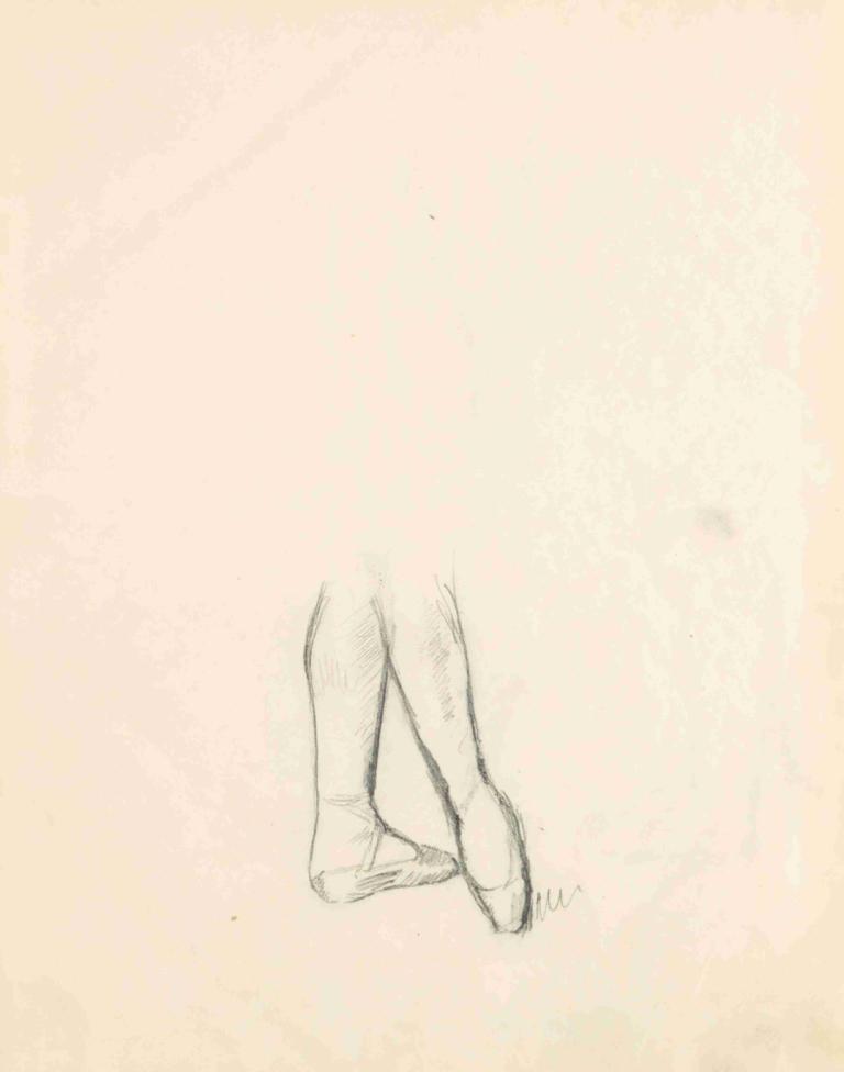 Figure Studies 12,Figura Studi 12,Edgar Degas,Schizzo,Schizzo, 1 ragazza, assolo, monocromo, piedi, schizzo