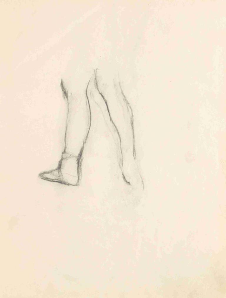 Figure Studies 15,Figura Studi 15,Edgar Degas,Schizzo,Schizzo, 1 ragazza, monocromo, assolo, calzini