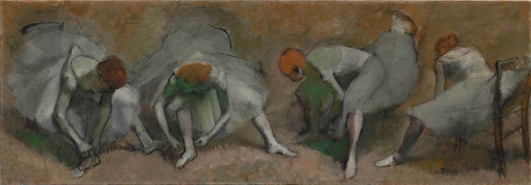 Frieze of Dancers,舞者的飾帶,Edgar Degas,埃德加·德加,油畫,油畫, 多個男孩, 帽子, 坐著, 假傳統媒體, 傳統媒體, 棕色的頭髮, 短髮, 男性焦點, 繪畫（中）