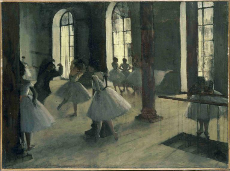 La Répétition Au Foyer De La Danse,Prove al Foyer De La Danse,Edgar Degas,Pastello,Pastello, vestito