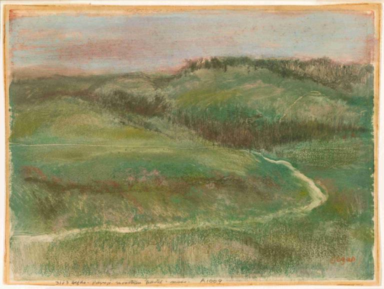 Landscape,Paesaggio,Edgar Degas,Pittura ad olio,Pittura ad olio, nessun essere umano, scenario, all'aperto