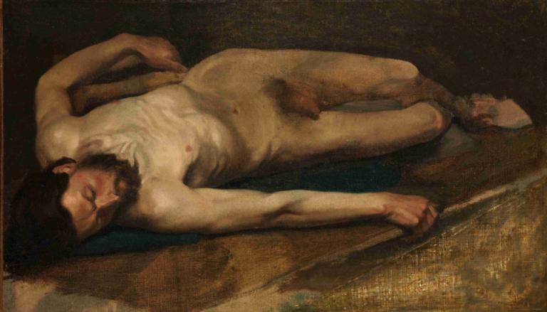 Male Nude,Nud masculin,Edgar Degas,Pictura in ulei,Pictura in ulei, parodie artistică, focalizare masculină