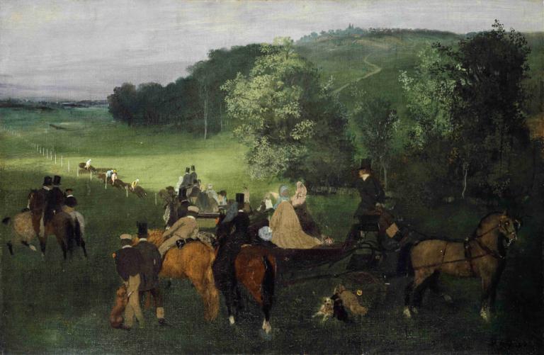 On The Racecourse (The Race),På galoppbanan (loppet),Edgar Degas,Oljemålning,Oljemålning, häst, utomhus