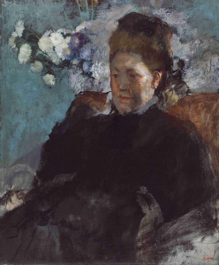 Portrait of a Woman,Potret Seorang Wanita,Edgar Degas,Lukisan cat minyak,Lukisan cat minyak, solo