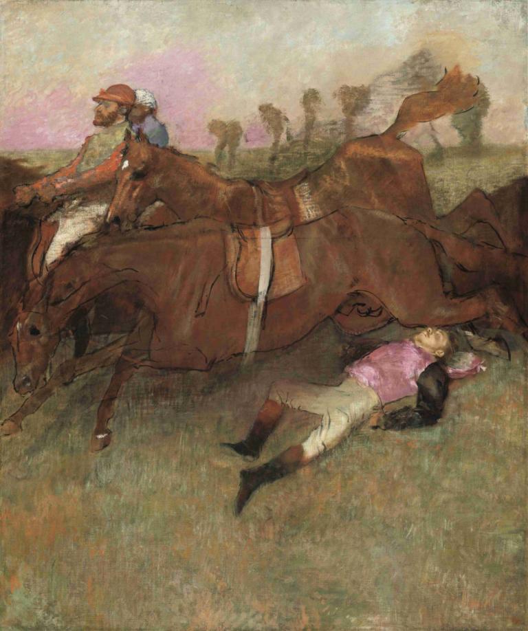 Scene from the Steeplechase - The Fallen Jockey,Scena de la Steeplechase - The Fallen Jockey,Edgar Degas