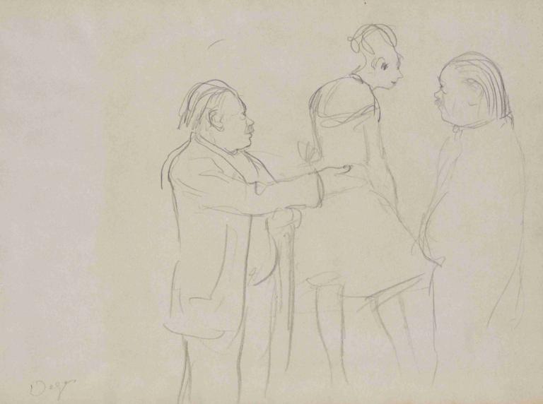 Sketches of a Ballet Master,Skisser av en balettmästare,Edgar Degas,Skiss,Skiss, skiss, svartvit