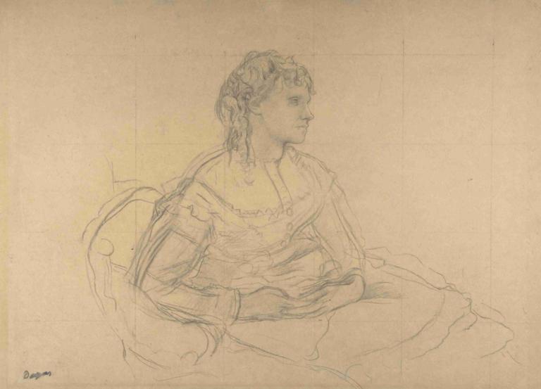 Study for 'Mme Théodore Gobillard' (née Yves Morisot),Studie för "Mme Théodore Gobillard" (född Yves Morisot)