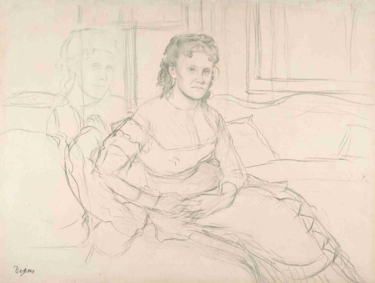 Study for Mme Théodore Gobillard,Studie för Mme Théodore Gobillard,Edgar Degas,Skiss,Skiss, skiss