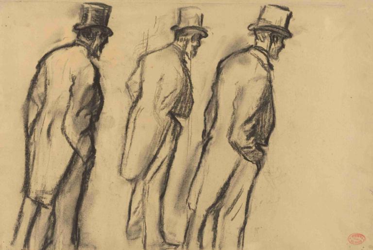 Three Studies of Ludovic Halévy Standing,Ludoevich Harlevi, người đứng thứ ba. - Không, không.,Edgar Degas