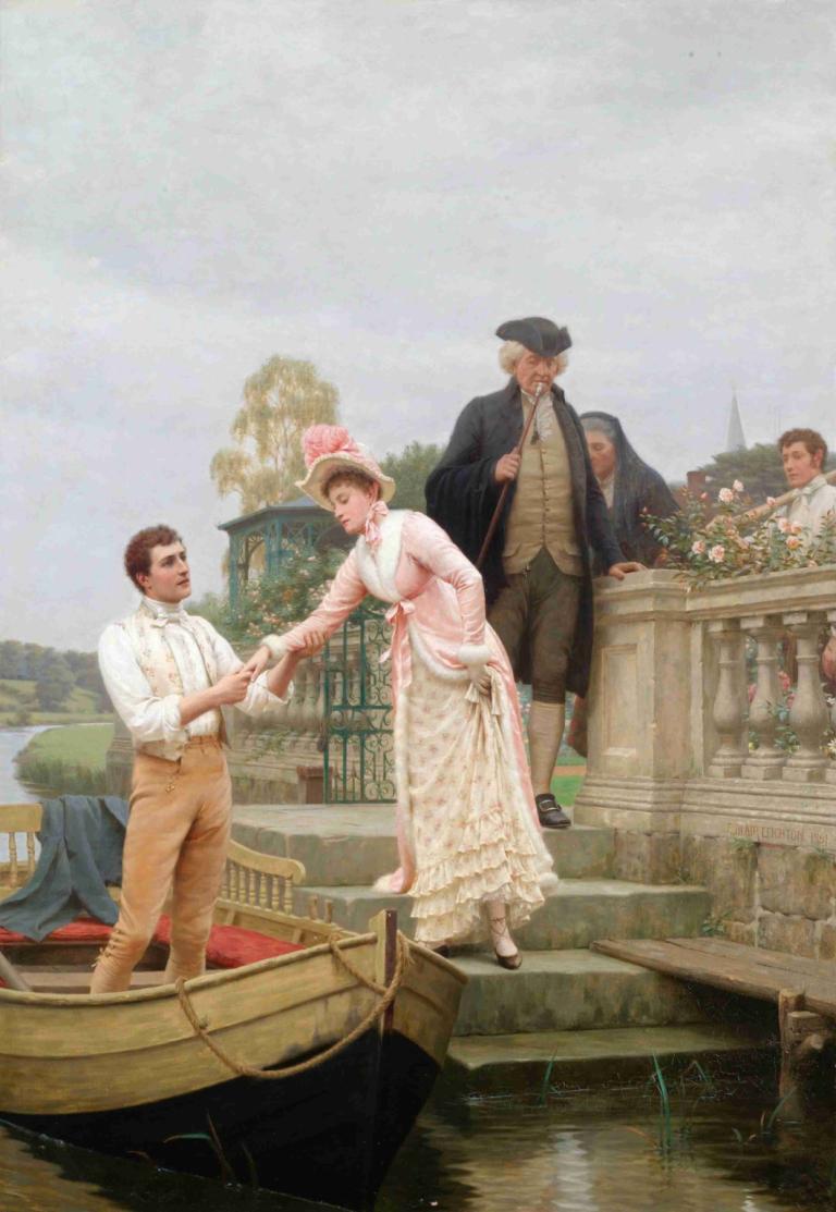 Lay Thy Sweet Hand In Mine And Trust In Me,Edmund Blair Leighton,Oil Painting,Oil Painting, multiple boys