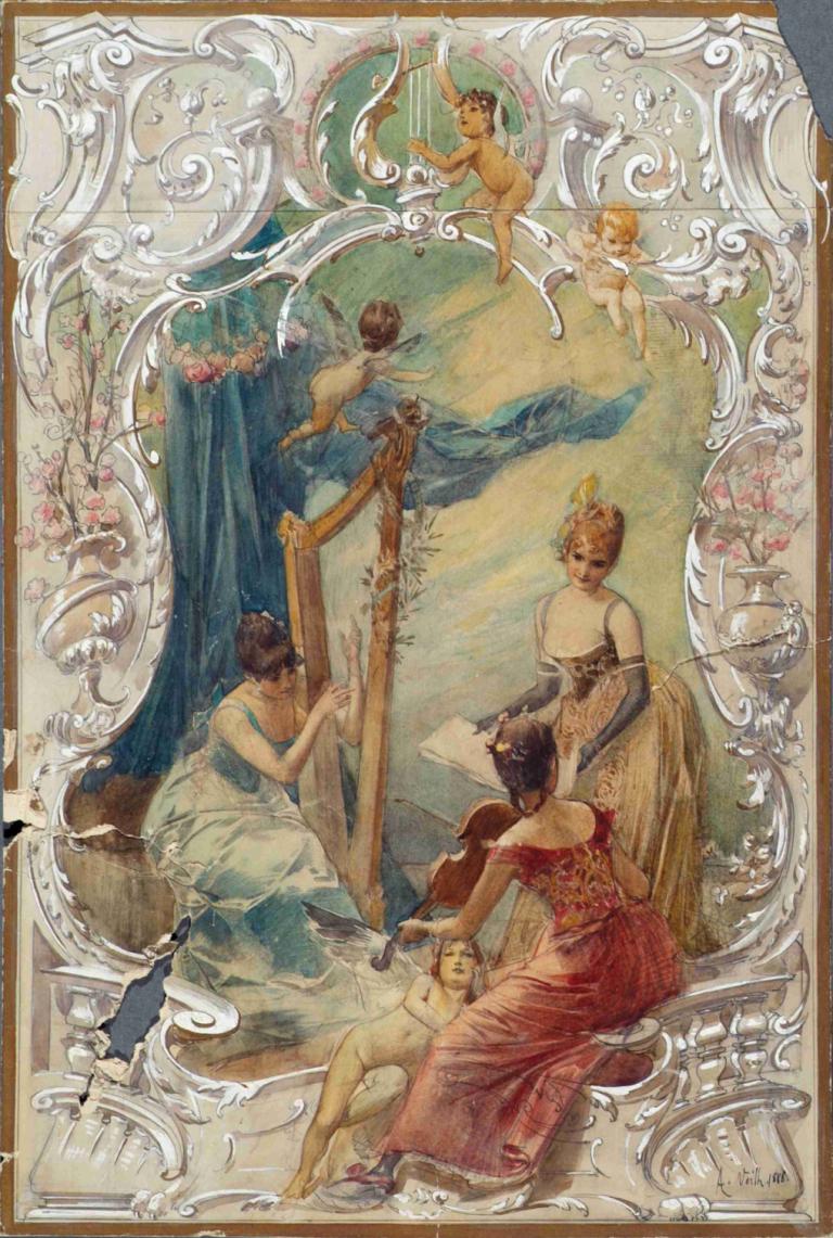 Gesang,Поющие,Eduard Veith,Эдуард Вейт,Картина Маслом,Картина Маслом, пародия на изобразительное искусство