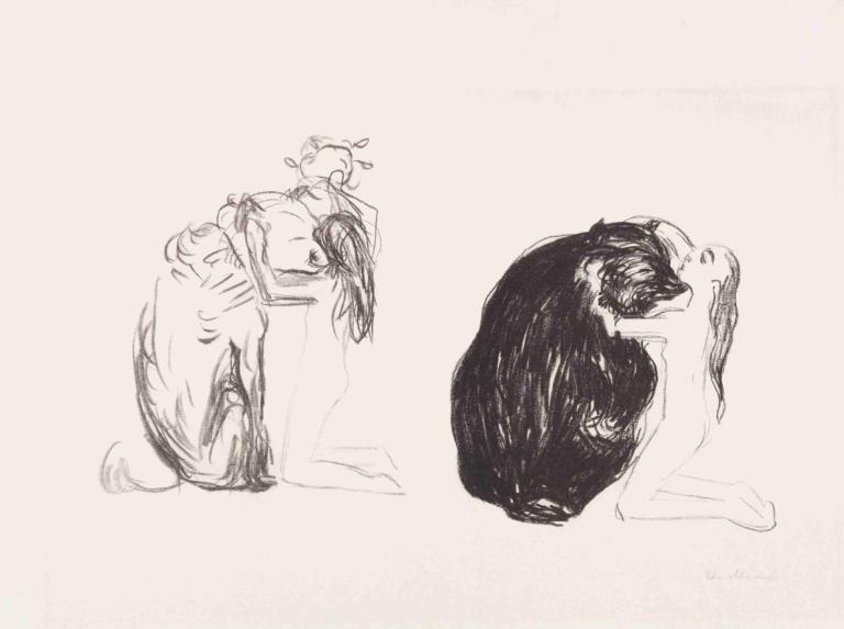 Bjørnen (Der Bär),Edvard Munch,Sketch,Sketch, monochrome, simple background, animal, greyscale, no humans