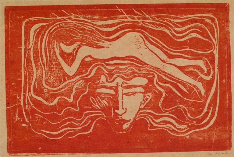 In the Man's Brain,В мозгу человека,Edvard Munch,Эдвард Мунк,Офорт на медной пластине