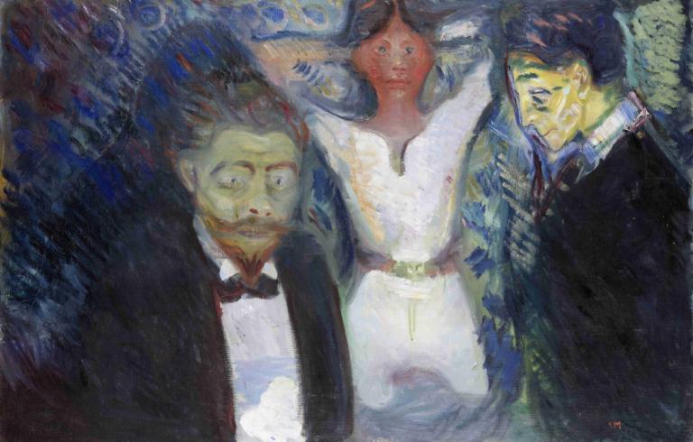 Jealousy,Ревность,Edvard Munch,Эдвард Мунк,Темпера,Темпера, несколько мальчиков, галстук-бабочка, формальный