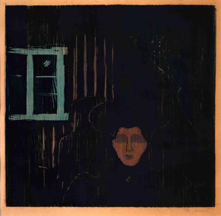 Moonlight (Moonlight II),Měsíční svit (Moonlight II),Edvard Munch,Edvarda Muncha,Mědirytinový lept