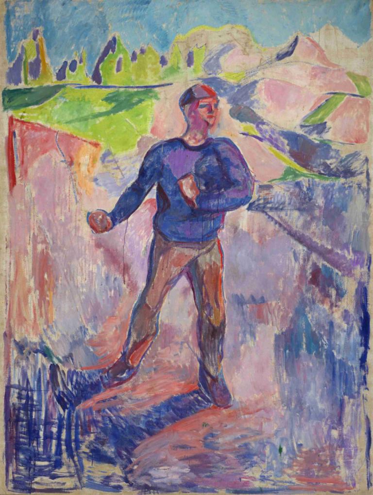 The Sower,Sejalec,Edvard Munch,Tempera,Tempera, 1 fant, solo, moški fokus, tradicionalni mediji