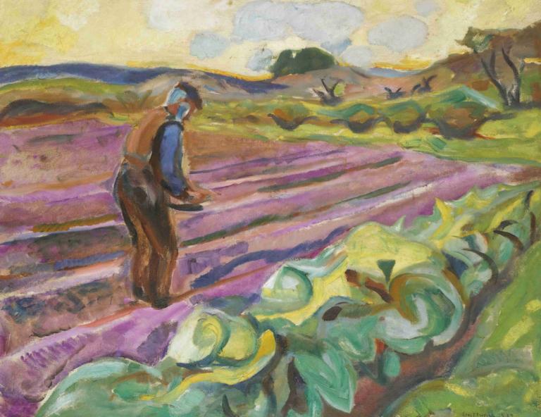 The Sower,Sejalec,Edvard Munch,Tempera,Tempera, na prostem, slikanje (srednje), 1 fant, tradicionalni mediji