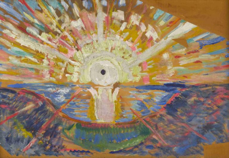 The Sun,El Sol,Edvard Munch,Pintura al temple,Pintura al temple, abstracto, surrealista, vistoso, solo