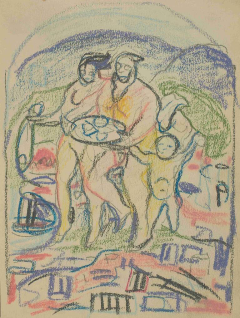 Untitled 10,Brez naslova 10,Edvard Munch,Tempera,Tempera, 1 fant, tradicionalni mediji, skica, moški fokus