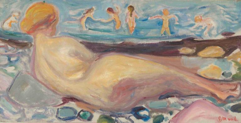 Venus,Venuše,Edvard Munch,Edvarda Muncha,Tempera,Tempera, více dívek, akt, malba (střední), tradiční média