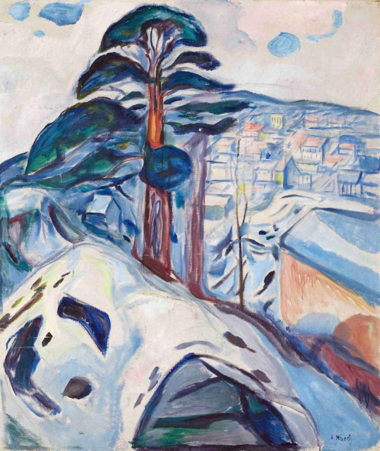 Winter in Kragerø,Mùa đông của Krag.,Edvard Munch,- Edwardd Monc.,Nhiệt độ,Nhiệt độ