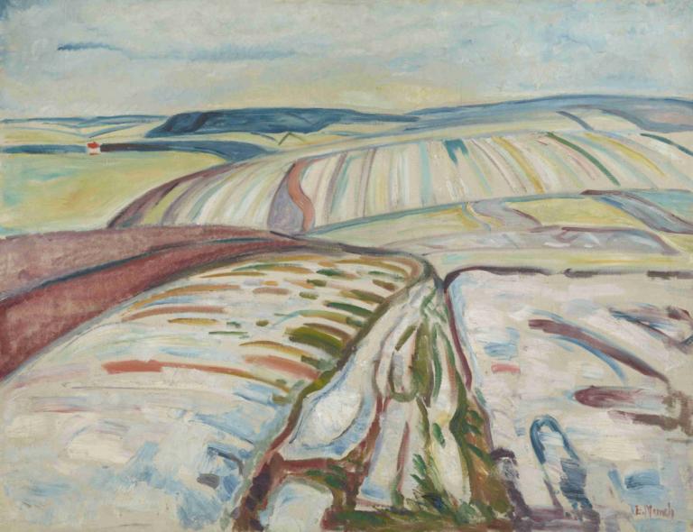 Winter. Elgersburg,Mùa đông. Egsburg.,Edvard Munch,- Edwardd Monc.,Nhiệt độ,Nhiệt độ