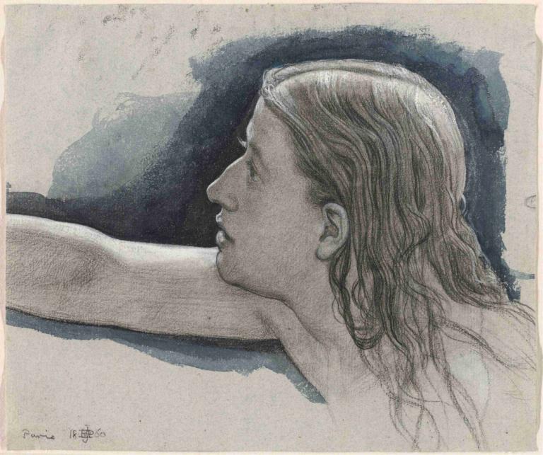 Study of a Young Man's Head with Right Arm Outstretched